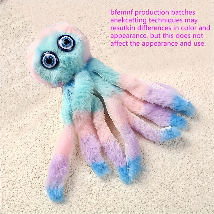 Cat Kick Toy Octopus 5-Pack - Cute Stuffed Chew & Kick Plush Toy for Indoor Cats, Teaser Wand Replacement Heads, Colorful Catnip-Style Interactive Cat Toy Set for Biting & Bunny Kicking