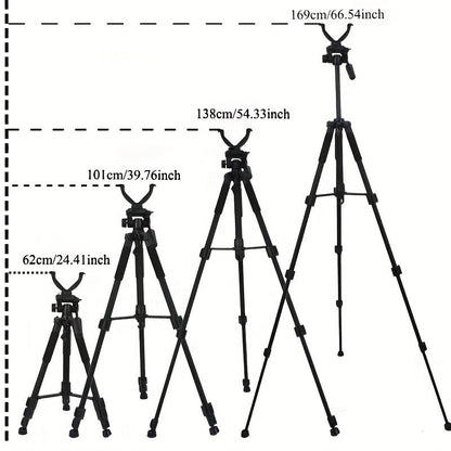 Adjustable V-Shape Shooting Tripod Stand 21-59 Inch, Heavy Duty Rifle Gun Rest Tripod for Outdoor Hunting Shooting Practice Photography, Portable Folding Bipod Tripod with V Yoke for Range and Field Use