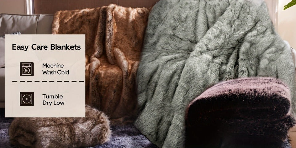 Faux Fur Throw Blanket 1060GSM Luxury - Super Soft Reversible Plush Mink Blanket for Bed Couch Sofa, Oversized Heavy Weight Cozy Blanket, Leopard Animal Print & Solid Colors, Throw & Twin Size