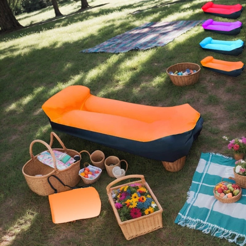 Portable Inflatable Sofa & Air Lounger Chair – Heavy Duty Single Outdoor Recliner, Quick Inflation & Deflation, Lightweight & Compact for Camping, Beach & Backyard – 3 Color Options