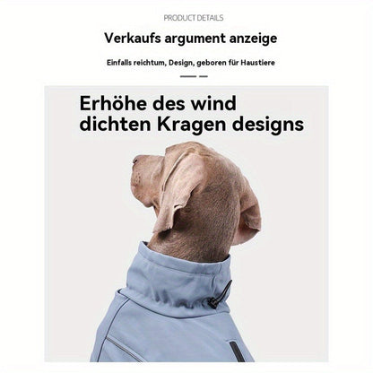Dog Jacket for Small Breeds – Windproof Warm Pullover Coat with Reflective Stripes, Woven Fabric, Machine Washable Pet Outerwear for Spring & Fall, Colors: Light Brown & Black, Sizes XS–3XL