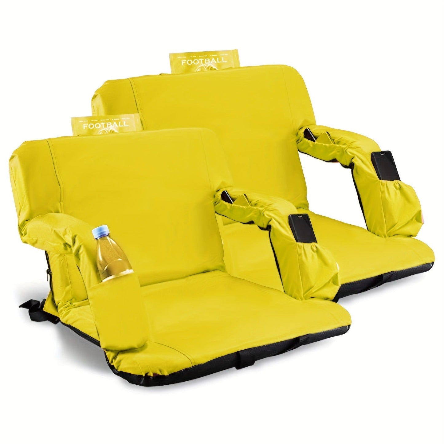 Padded Stadium Seats for Bleachers with Back Support 2-Pack