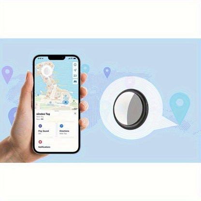 Wireless Smart Item Tracker Tags 2 Pack – Bluetooth Item Finder Compatible with Find My App (iOS), Replaceable Battery, Silicone Case Included, Lightweight Compact Locator for Keys, Luggage, Bags, Wallets & Pets