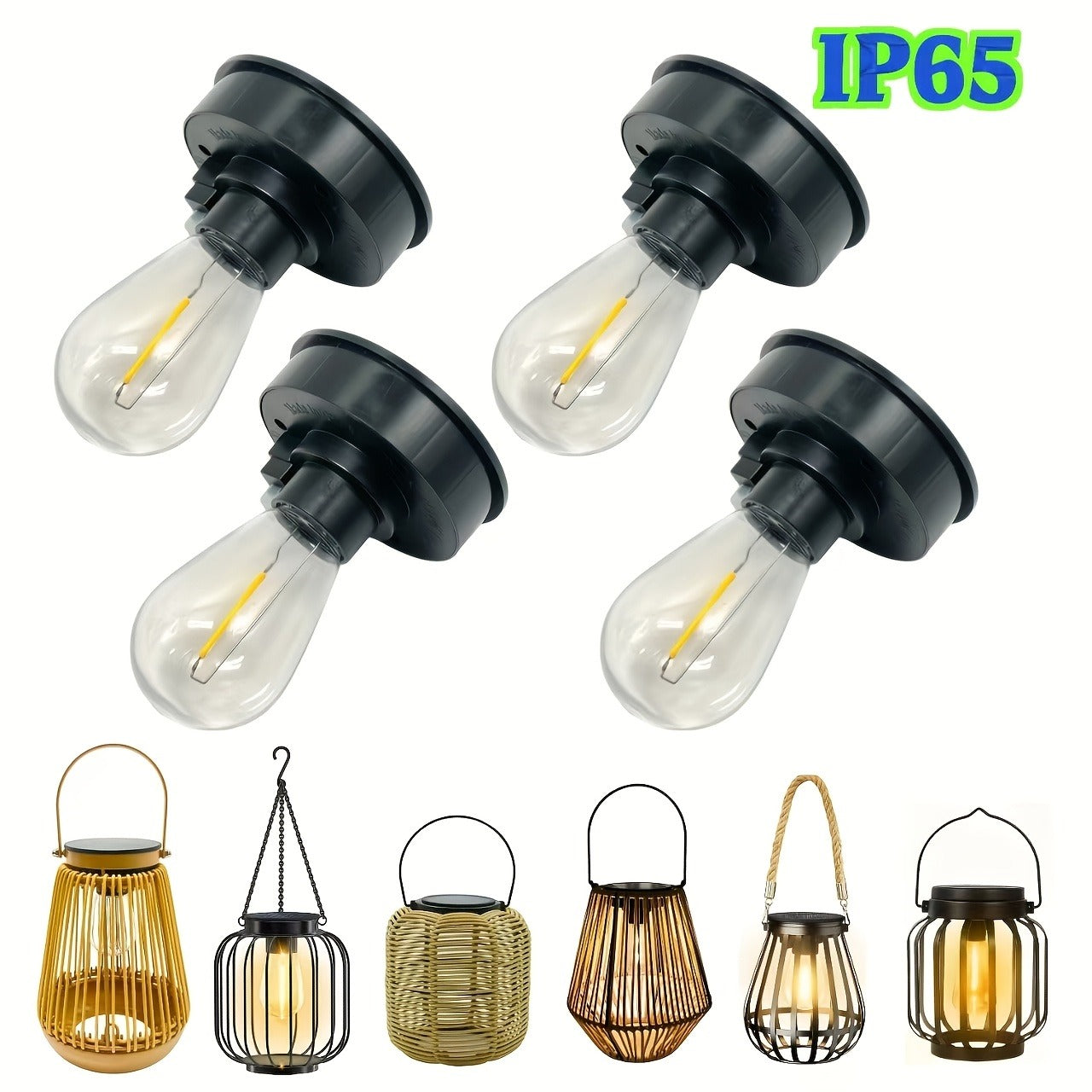 Solar Lantern Replacement Bulb IP65 Waterproof – Outdoor Solar Light Accessory, Top Bulb Replacement Kit | 2, 6 or 12 Pack