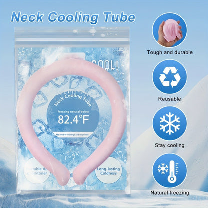 Cooling Neck Ring 3-Pack – Wearable Ice Gel Tube Wrap for Hot Weather, Outdoor Sports, Heat Relief & Hot Flashes, Freezes at 28°C, Hands-Free Summer Cooling for Men & Women