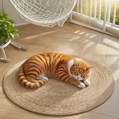 Sisal Sofa Protector Cat Scratch Mat – Universal Anti-Scratch Claw Cover for Cats & Dogs, Furniture Protector Pad for Sofa, Couch & Chair, 13.78" or 15.74" Square