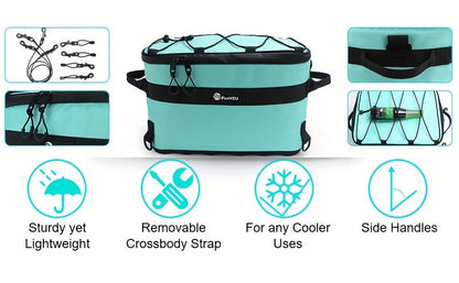 Paddle Board Cooler Bag Waterproof PVC – Insulated SUP Cooler with Mesh Top Pocket & Adjustable Straps | Ample Storage for Stand Up Paddleboarding, Kayaking & Water Sports Gear