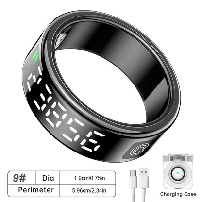 Stainless Steel Smart Ring | Fitness Monitor USB Charging Gift