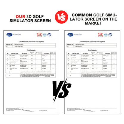 Golf Impact Screen 4K UHD – Ultra-Quiet 3D Golf Simulator Projector Screen, Wear-Resistant, Indoor Golf Training, 3 Sizes