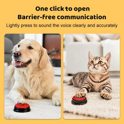 Dog Communication Buttons for Talking - Pet Training Buttons with Mat, Recordable Dog Talking Button Set, Durable Easy-Clean, No Battery Required