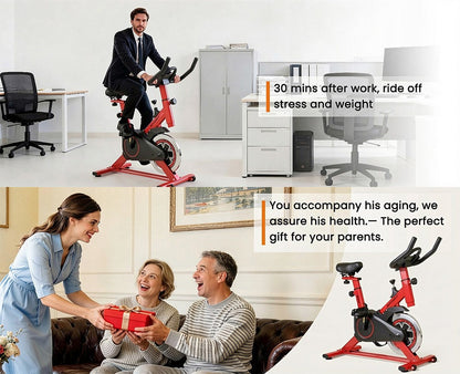 Indoor Spinning Exercise Bike – Ultra-Quiet Home Cycle