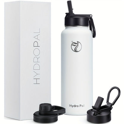 40oz Vacuum Insulated Water Bottle Stainless Steel Water Jug with 2-in-1 Lid Chug Lid Straw Lid Double Wall Hot Cold 12 Hours Leakproof for Gym Camping Travel