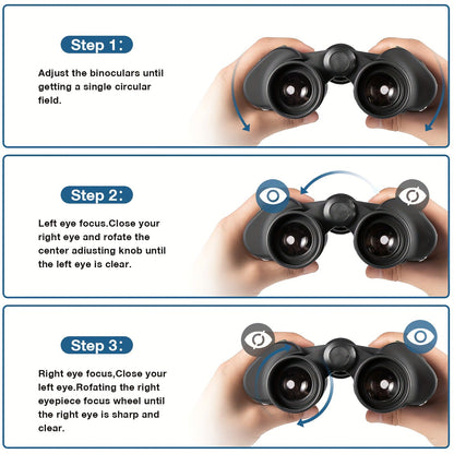 10x50 Binoculars with Phone Adapter – Bird Watching & Travel