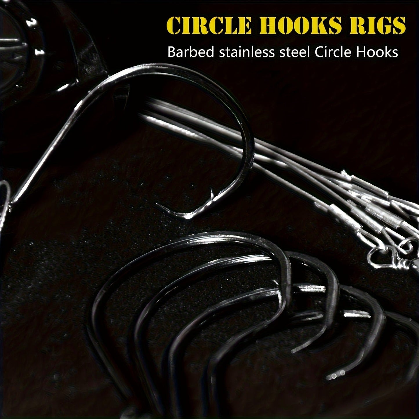 Circle Hooks 50pcs – Octopus Offset Steel Fishing Hooks for Catfish, Bass, Saltwater & Freshwater, Size 1/0 to 7/0