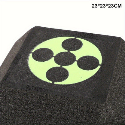 3D Archery Target Cube – Self-Healing Foam Multi-Faceted 23cm Block for Outdoor Backyard Range | Portable High-Density Target for Beginners & Professionals