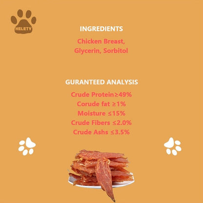Chicken Jerky Dog Treats – Dried Chicken for Dogs, High Protein Easy to Digest, Long Lasting Training Reward Snacks for Puppies Small Medium Large Breeds, Natural Healthy Dog Chews
