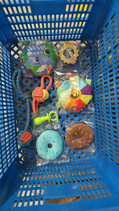 Puppy Gym Jungle Playground with Hammock – 8 Hanging Interactive Toys to Keep Puppies Busy & Stimulated