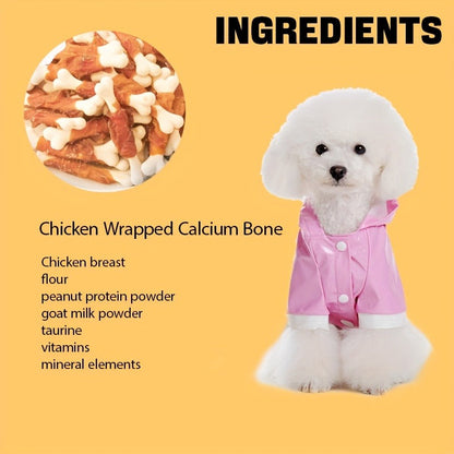 Chicken & Duck Wrapped Bone Biscuits Dog Treats – Hypoallergenic Grain-Free High Protein Low Fat for Small Medium Large Dogs
