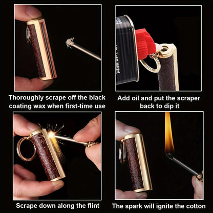 Permanent Match Fire Starter Set 4pcs, 10000-Strike Flint Metal Match Lighter with Keychain, Emergency Survival Fire Starter Kit for Outdoor Camping Hiking Backpacking, No Fuel No Battery Required