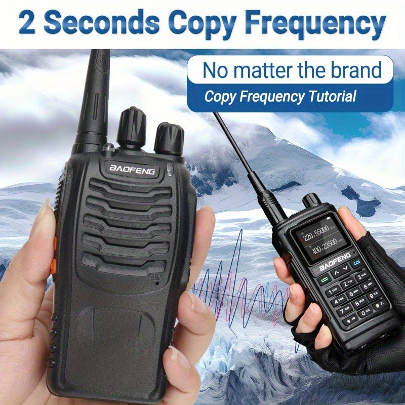 Baofeng BF-888S Walkie Talkies 16 Channel UHF Long Range Two Way Radio Rechargeable with Earphones for Camping Hiking Hunting Outdoor