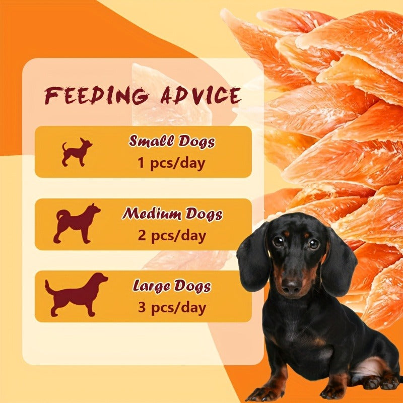Chicken Jerky Treats for Dogs and Cats – High Protein Chicken Breast Slices, Grain-Free Dental Chews & Training Rewards for Puppies Kittens Adult Dogs Cats, Healthy Natural Pet Snacks