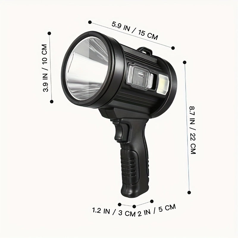 Waterproof LED Flashlight 6 Modes 3 Color Filters Solar USB Rechargeable IPX4 Torch for Hunting Camping Boating Hiking Emergency