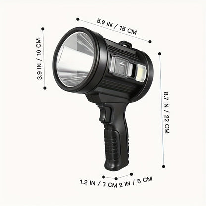 Waterproof LED Flashlight 6 Modes 3 Color Filters Solar USB Rechargeable IPX4 Torch for Hunting Camping Boating Hiking Emergency