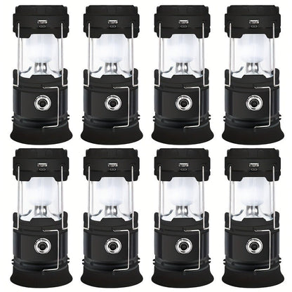Collapsible Camping Lantern Rechargeable Bulk Set – Foldable USB LED Pendant Light for Camping, Power Outages & Emergency Survival, 4/8pcs Value Pack