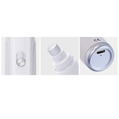 Electric Pet Nail Grinder 2-Speed 3-Port - Rechargeable Quiet Dog Cat Nail Trimmer with 3 Hour Battery Life, Painless Paw Nail Polisher for Small Medium Large Dogs All Breeds, White