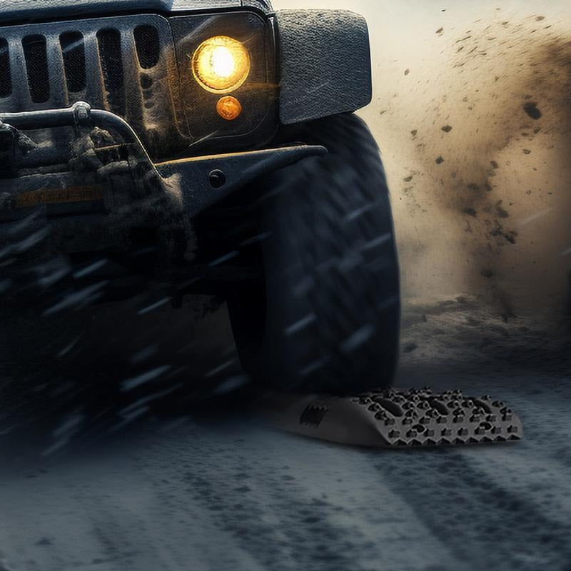Vehicle Recovery Traction Boards 2-Pack – Heavy-Duty Anti-Slip Off-Road Escape Boards for Snow, Mud & Sand, Reinforced PP Material, 10-Ton Load Capacity, Emergency Self-Rescue for 4WD & SUV