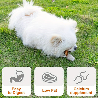 Duck Wrapped Dog Treats – Natural Duck Calcium Bones & Dried Chicken Breast, High Protein Digestible Chewing Rewards for Small Medium Large Dogs, Healthy Training Treats 203g