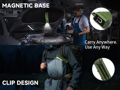 Magnetic LED Flashlight 9 Modes UV Side Light Digital Display 1500mAh Rechargeable Aluminum Torch for Home Emergency Camping