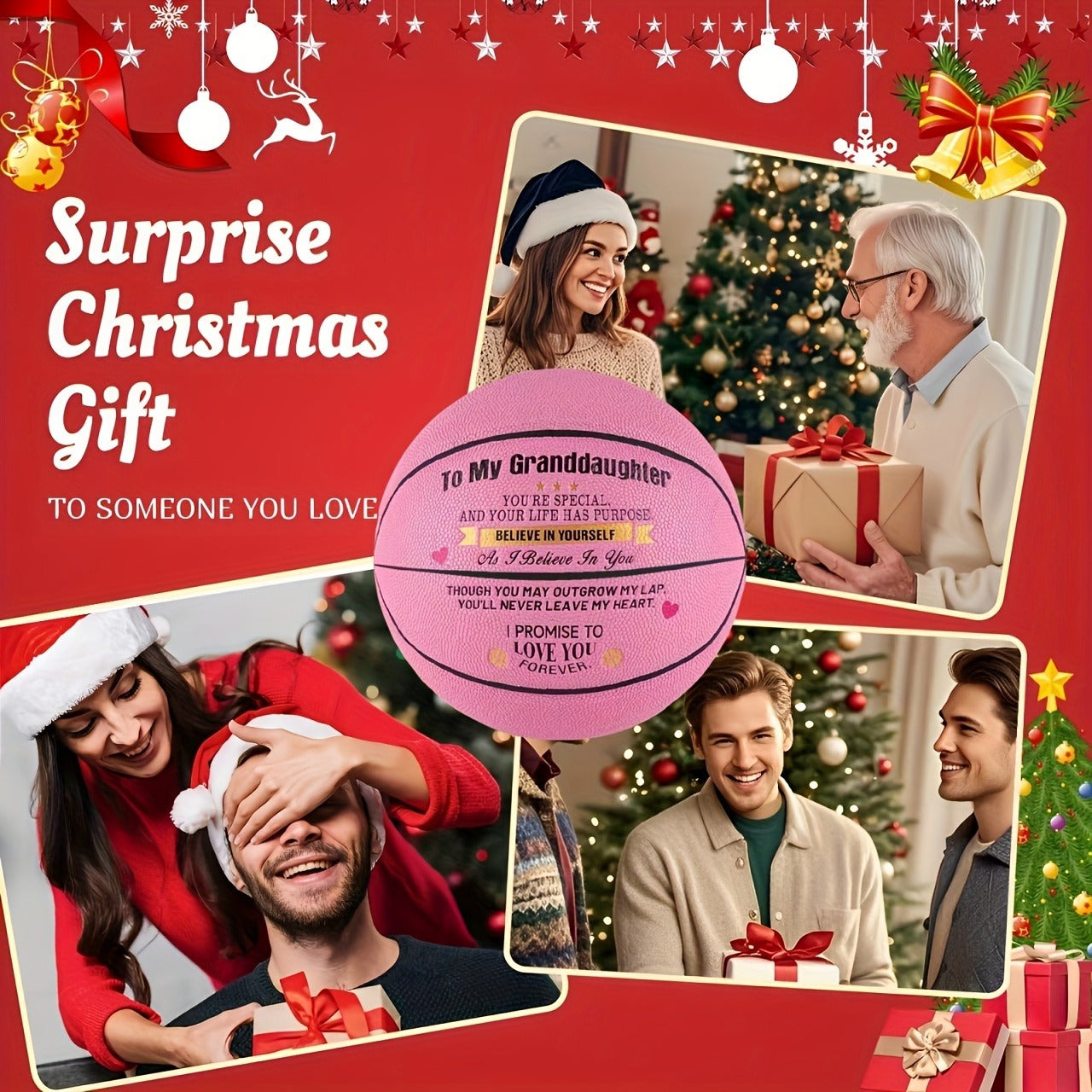 Motivational Basketball Gift for Teenagers, Grandson & Grandchild – International Standard Size, Inspirational Quote Ball, Perfect Birthday & Christmas Gift for Boys & Girls Age 14+