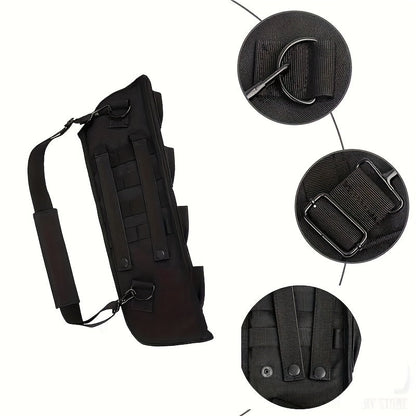 Tactical Shotgun Holster with MOLLE System – 19" 600D Oxford Cloth, Adjustable Strap & Shell Loops, Lightweight Hunting & Shooting Scabbard for Tactical Vests, Belts & Packs