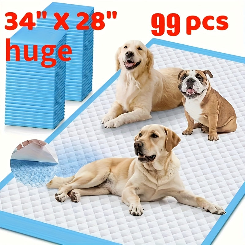 Dog Pee Pads Extra Large & 6X Thicker – Super Absorbent Puppy Training Pads, Quick-Dry & Leak-Proof, Odor Control, for Home & Camping, 50 / 100 / 200 Pads (23.62" or 28x34 Inch)