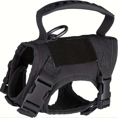 Cat Tactical Vest Harness Adjustable 600D Chest Strap for Cats & Puppies - Escape-Proof Training Vest Harness in Black Khaki Red Rose Red Mineral Green & Mixed Colors