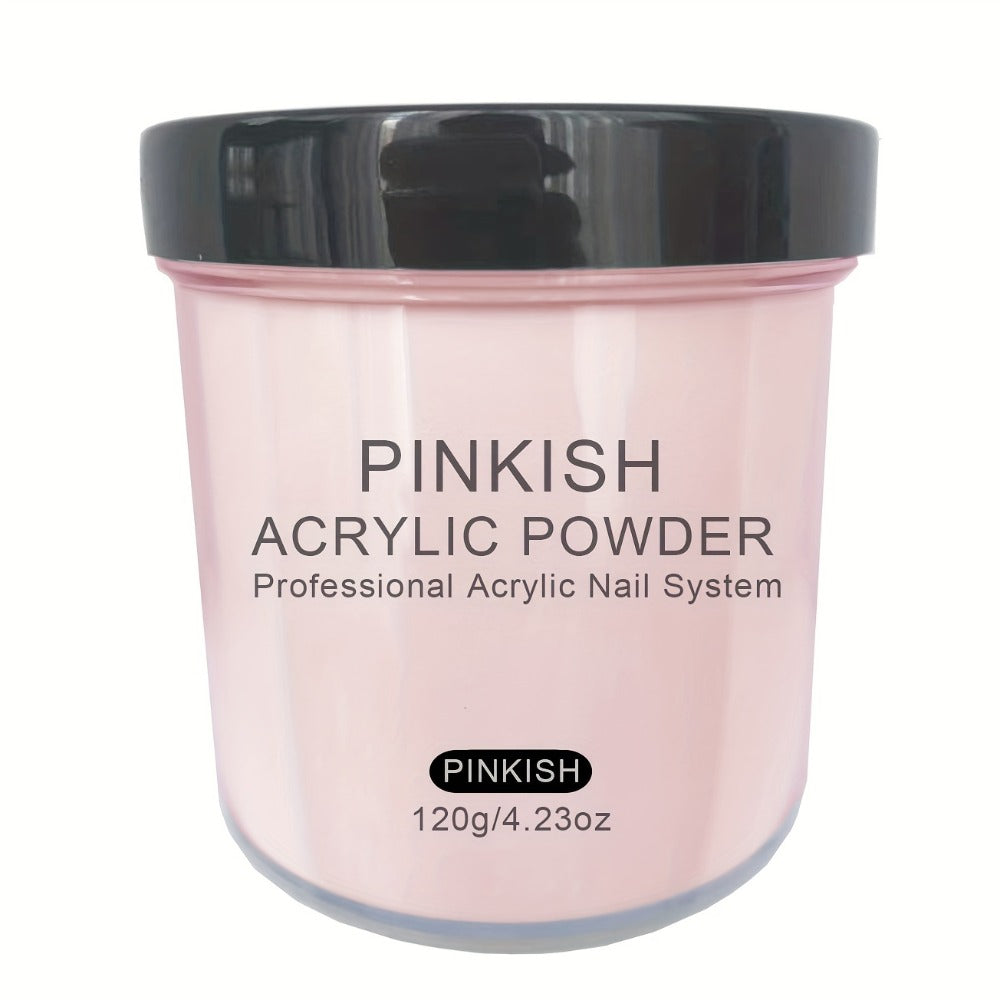Acrylic Nail Powder 4oz Professional Polymer Powder Clear Pink White Nude Colors for Nail Extensions 3D Nail Art Sculpting & Overlay - No Lamp Required DIY Home Salon Formula