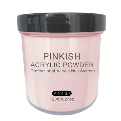 Acrylic Nail Powder 4oz Professional Polymer Powder Clear Pink White Nude Colors for Nail Extensions 3D Nail Art Sculpting & Overlay - No Lamp Required DIY Home Salon Formula