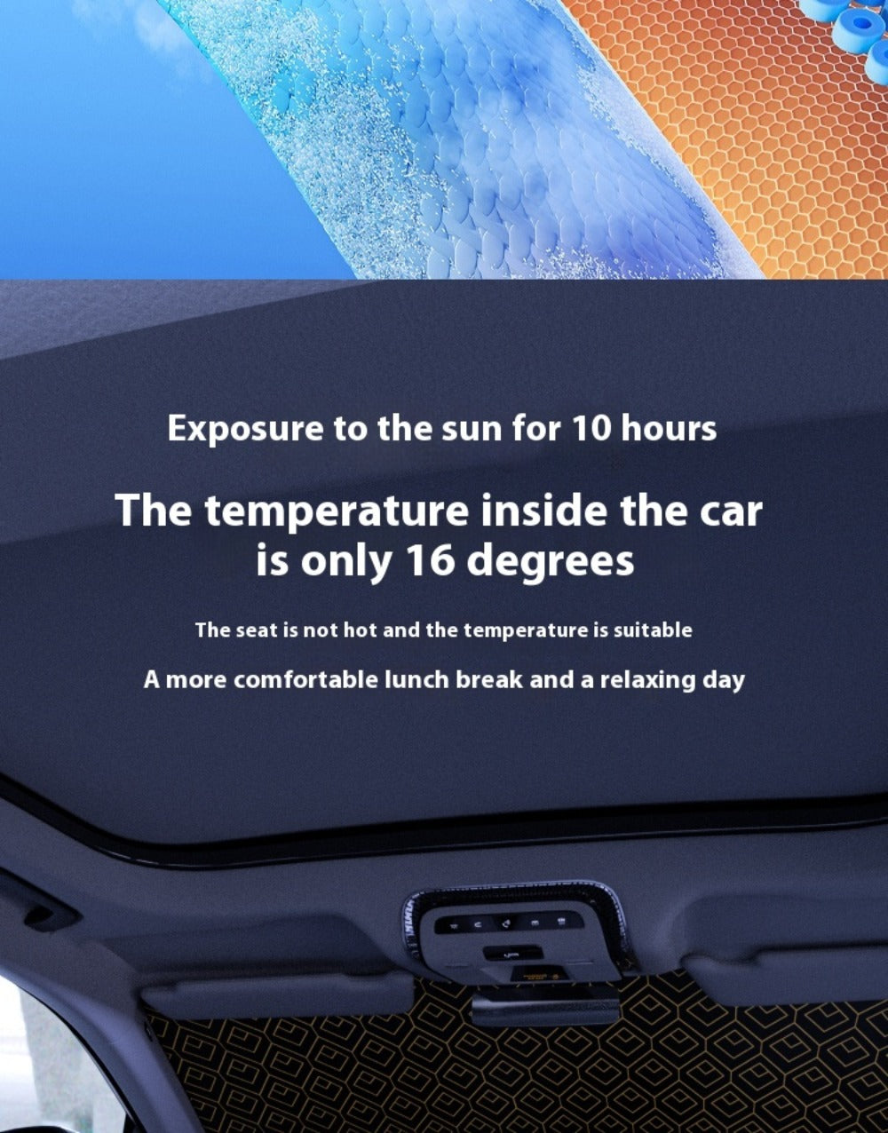 Laser Insulation Windshield Sunshade 5-Layer Thickened Front Window Heat Blocker Diamond Pattern Gold Black Fits All Vehicles Ford F150 Toyota Tundra Sienna UV Sun Protection Car Heat Shield