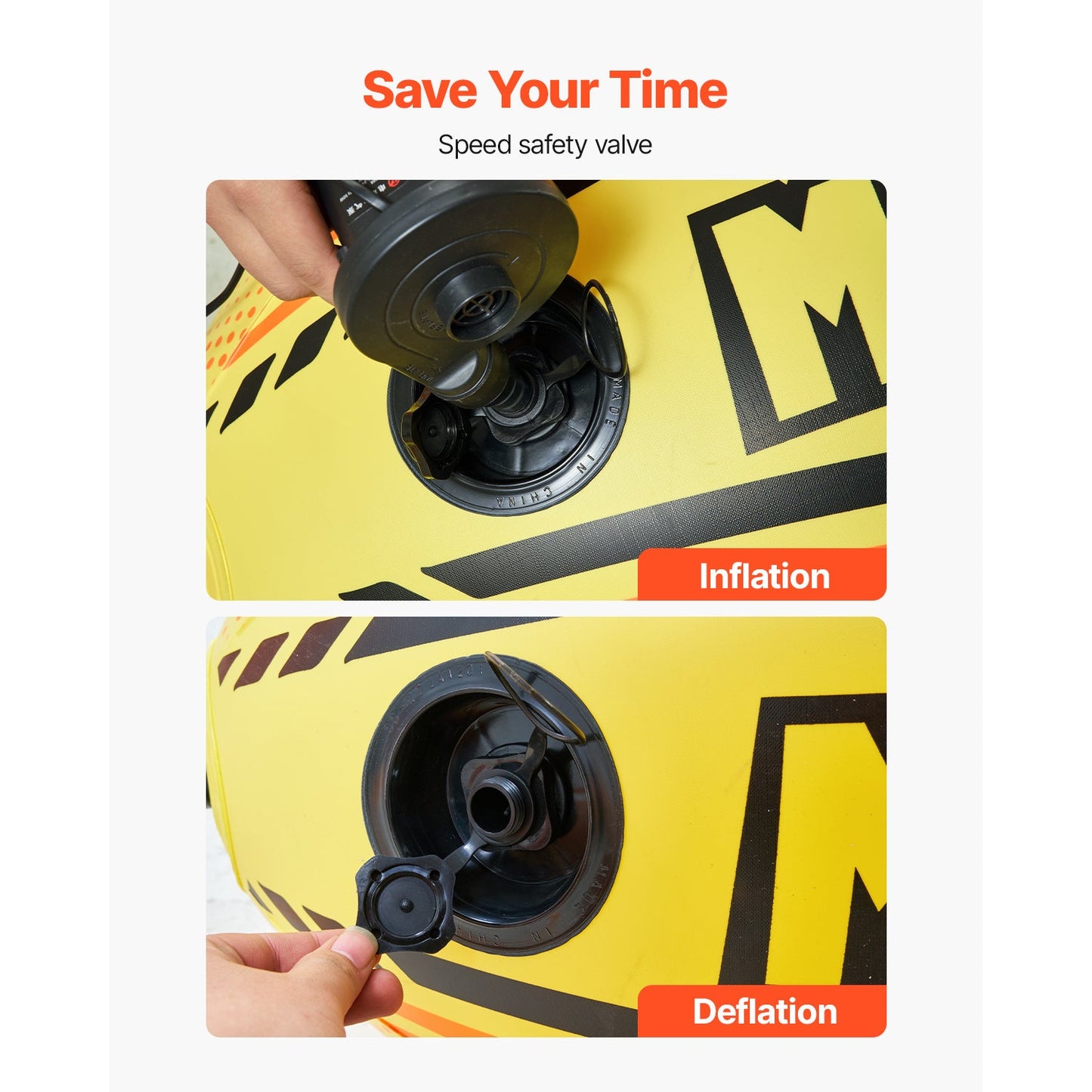 Inflatable Booster Ball for Towable Tubes 680lbs Tensile Strength 0.75mm Thickened PVC with PE Tow Rope for Boating Water Sports Sea Lake River