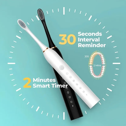 Electric Toothbrush Set with 8 Brush Heads - USB Rechargeable Adult Sonic Toothbrush, Soft Bristles, Portable for Travel & Home, Oral Care Gift for Men & Women - Pink / White / Black