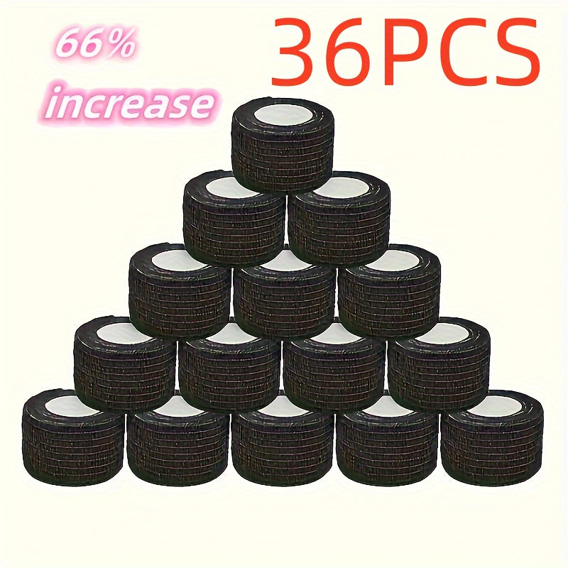 Self-Adhesive Elastic Bandage 36pcs Non-Woven – Finger, Wrist & Knee Protection Wrap, Breathable Comfortable Fitness Bandage for Indoor & Outdoor Sports, Available in Black, Blue, White & Brown