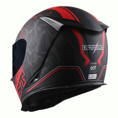 Motorcycle Full Face Helmet with Tinted Shield & Spare Clear Shield Quick Release Buckle Lightweight Aerodynamic Removable Washable Interior, Multiple Colors S M L XL
