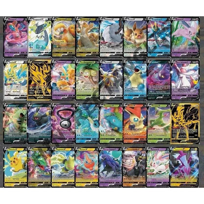 Pokemon 100 Card Lot – 1 Guaranteed Ultra Rare (Mega EX GX V VMAX), 100 Assorted English TCG Cards Near Mint, Authentic Collection Gift for Kids Teens Adults Pokemon Collectors