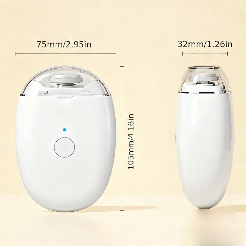 Electric Nail Clipper 2-in-1 Rechargeable USB Nail Trimmer Grinder Polisher Multifunctional Nail Care Tool for Adults 500mAh Lithium Battery Integrated Trimming Polishing Home Travel White
