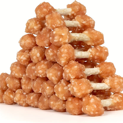 Chicken Dog Training Treats Dumbbell Shape – Natural High Protein Reward Snacks for Small Medium Large Dogs, Rice & Chicken Flavor, Long-Lasting Chew