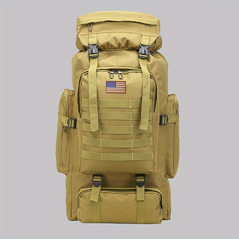Military Hiking Backpack 80L – Tactical 3-Day Assault Pack Oxford Fabric DIY System for Camping Hunting Travel Unisex