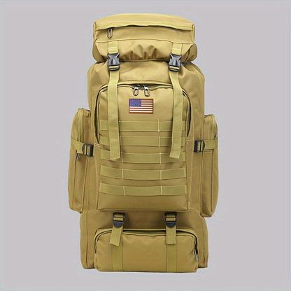 Military Hiking Backpack 80L – Tactical 3-Day Assault Pack Oxford Fabric DIY System for Camping Hunting Travel Unisex