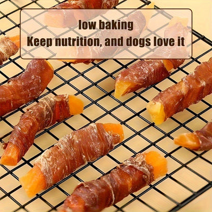 Sweet Potato Dog Treats – Chicken & Duck Wrapped Dried Sweet Potato, Natural High Protein Easy to Digest, Training Reward Snacks for Small Medium Large Dogs, 150g & 200g
