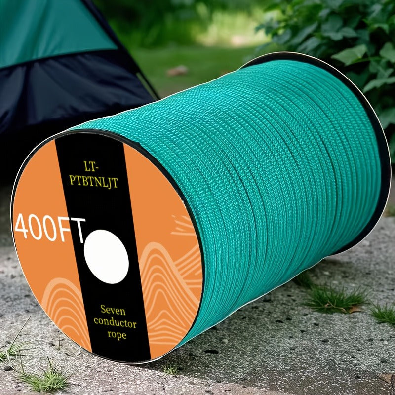 Paracord Tent Rope 7-Core Multi-Purpose Outdoor Rope – 100ft / 164ft / 328ft Camping Guy Line, Tent Tie-Down, Hanging Rope, Bracelet & Keychain Cord – Durable Vivid Design